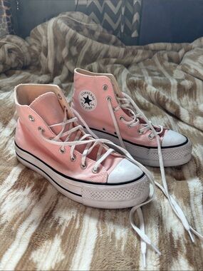 Converse Pink High-Top Platform Sneakers
